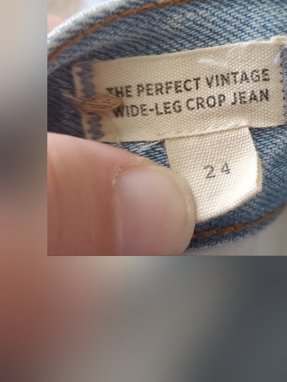 Madewell The Perfect Vintage Wide Leg Crop Jean Light Blue Womens Size 24 Cotton - Picture 6 of 9